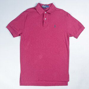 Vintage Polo Shirt, Burgundy Maroon Ralph Lauren Collared Short Sleeve Men's Top